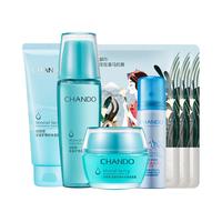 CHANDO 自然堂 活泉矿物保湿补水控油套装 (洁面 125g+爽肤水 142ml+晶露 50g+喷雾 50ml+面膜*3片)