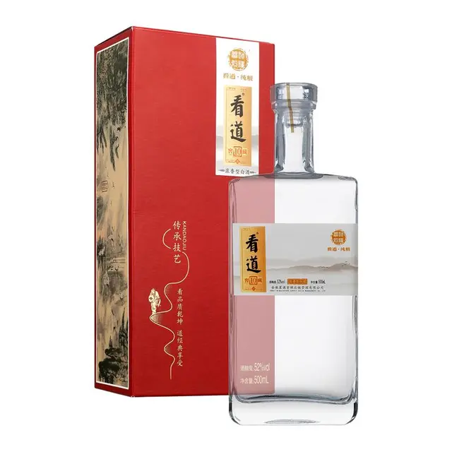  看道 纯粮食酒 白酒  浓香型 包装 52%vol 500ml
