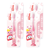 Saky 舒客 克儿童牙刷软毛1-2-3-5-6-8-10-12岁以上宝宝小孩牙刷牙膏套装 粉色软毛牙刷 4支