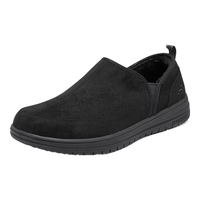 SKECHERS 斯凯奇 男士懒人一脚蹬绒面柔软舒适休闲鞋子204637 BBK 43