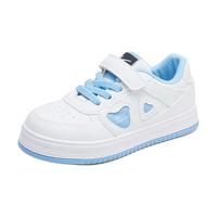 回力童鞋M炫酷儿童拼色板鞋2024春季透气男女童运动鞋小白鞋 白蓝 26码内长约17.5cm