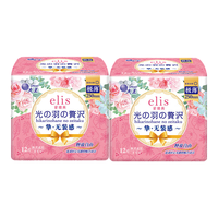 elis/爱璐茜 极薄棉柔 女士卫生巾 25cm*24片*2包 250mm