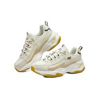 SKECHERS 斯凯奇 奶茶熊 秋季女款闪电熊猫鞋防滑休闲运动鞋 896282-NTMT自然色/多彩色 37.5