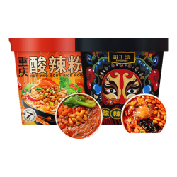 班干部 BANGANBU）酸辣粉组合*2桶装免煮圆粉细粉