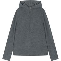 江南布衣25秋毛针织衫巴兰素套头连帽柔软舒适5X9310220 073/杂烟灰 M