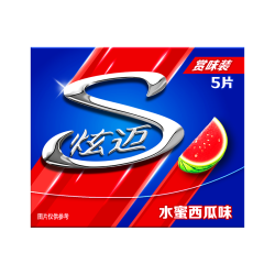 炫迈 水密西瓜味无糖口香糖9g
