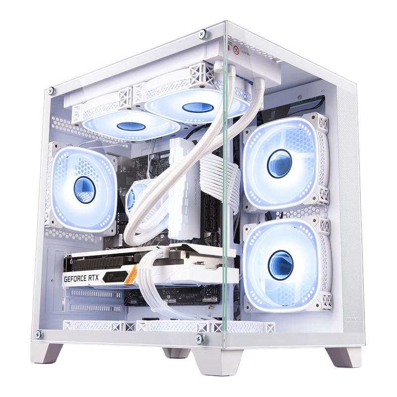 牛吖 AMD Ryzen R5 5600/5700X海景房无卡过度准系统游戏DIY电脑组装机