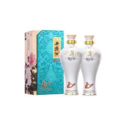 西凤酒 送礼酒 52度西凤酒国花瓷10年纪念版凤香型粮食白酒礼盒装2瓶