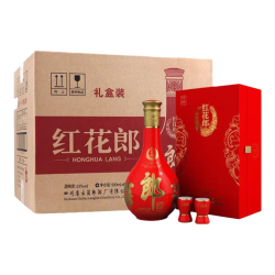 郎酒 红花郎酒15 红十五 酱香型白酒53度 500mL*6盒 整箱礼盒装