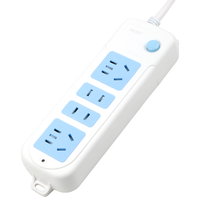 acer宏碁新国标插座/插排/排插/插线板/插排带线/拖线板/电源插座/插线板 蓝白插排4位总控1.8米OCB3A0 4位总控2+5孔-1.8米