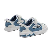 Kappa Kids卡帕童鞋儿童运动鞋女童春季魔术贴板鞋小白鞋男童百搭板鞋 091-米白/兰 32 内长20.5适合脚长19.5