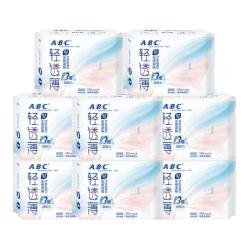 ABC 卫生巾轻透薄姨妈巾棉柔透气日用64片或夜用56片
