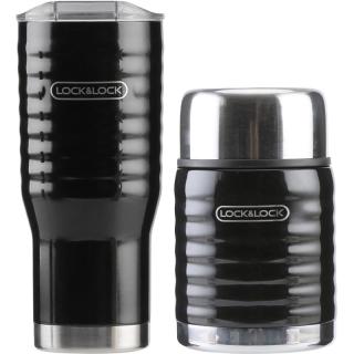 LOCK&LOCK 黑浪保温杯粥桶套车载男士商务水杯LHC4147S601