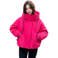 鸭鸭(YAYA)羽绒服女款2025冬季时尚潮流休闲百搭短款鸭绒外套XB 橘色 L