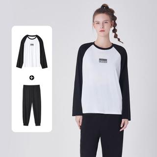 【潮流时尚】舒适棉质睡衣女长袖透气亲肤女士家居服套装