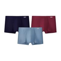 舒雅(Schiesser)男士内裤莫代尔裤头男底裤平角裤【3条装】E5/23494T E5/23494T中蓝+宝蓝+深红 3条 2XL