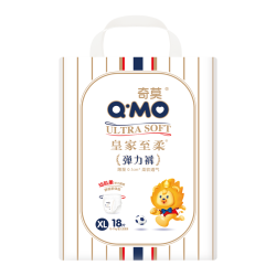 奇莫 Q-MO皇家至柔拉拉裤XL18片(12-17kg)加大码弹力裤尿不湿超薄透气