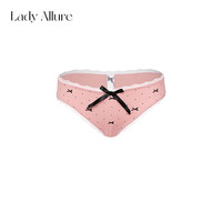 LADYALLURE 软线系列蕾丝蝴蝶结女士内裤 粉色 M