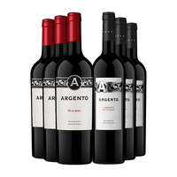 银谷阿根廷原瓶 银谷干红葡萄酒 门多萨产区 马尔贝克750ml*3+赤霞珠750ml*3