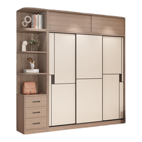 京桐【包安装】全实木衣柜卧室可推拉衣柜简约出租屋储物收纳衣柜 【长160*深50*高200】主柜