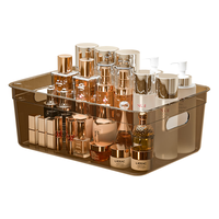 京东京造 可可收纳盒 桌面零食玩具储物盒衣柜衣服整理箱大号不带盖*3只 【加厚加高3件套】大号37*26*14