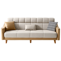 全友 家居 沙发床北欧简约科技布沙发三人位可折叠两用沙发床111015