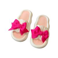 俞兆林（YUZHAOLIN）奶呼呼踩屎感凉拖鞋女2023年新款厚底外穿可爱蝴蝶结一字拖ZZ 白色 38-39