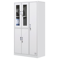 ZHONGWEI 中伟 更衣柜文件柜办公柜带门锁铁皮柜资料档案柜储物柜五门更衣柜定制款