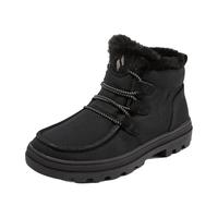斯凯奇(Skechers)雪地靴女加绒保暖短筒靴时尚复古百搭155207 全黑色/BBK 39