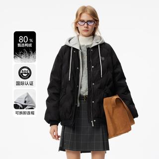 Teenie Weenie 小熊女装羽绒服2025冬季时髦休闲假两件温暖舒适连帽外套
