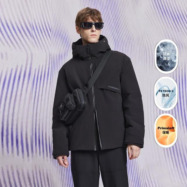 J.Lindeberg 金林德伯格 金·林德伯格 2025秋冬男士保暖防水透湿防风连帽棉服外套