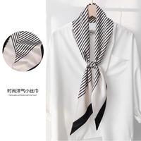 品彩 条纹丝巾女春秋小长条腰带发带高级感扎头发飘带搭配衬衫领带围脖