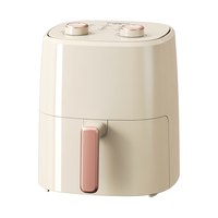 创维空气炸锅 免翻面炸锅 家用大容量 4L 炸烤箱一体 精准控温 不沾易清洗K513 一机多用双旋钮操作 4L