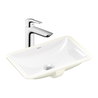 汉斯格雅(Hansgrohe)陶瓷台盆洗手洗脸卫生间面盆台盆龙头组套 长方陶瓷台下盆+71303007