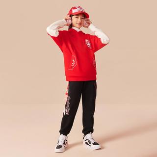 女童加绒卫衣连帽中大童潮流百搭休闲卫衣儿童卫衣童装