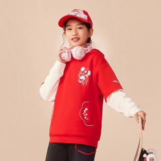 女童加绒卫衣连帽中大童潮流百搭休闲卫衣儿童卫衣童装