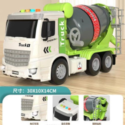 海泰 HITECH 大号水泥搅拌车 惯性玩具车（绿色）