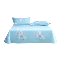 水星家纺40支全棉抗菌印花床单单件 100%纯棉四季被单居家宿舍单双人床单 繁花晶莹全棉抗菌印花床单 200cmx230cm