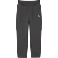 哈吉斯 品牌童装男童长裤秋透气舒适吸汗简约休闲百搭针织长裤 暗石灰 130