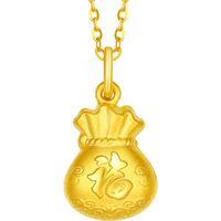 周六福 ZHOU LIU FU（ZLF）    黄金吊坠福袋吊坠女款饰品代代平安 计价 足金 2.08g