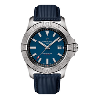 BREITLING 百年灵 复仇者自动机械腕表男表蓝色42瑞士腕表 蓝色牛皮表带42-折叠扣