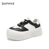 DAPHNE 达芙妮 加绒白色马丁靴女2023年新款鞋子百搭厚底英伦风短靴女秋冬