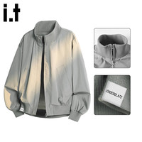 :CHOCOOLATE it通勤宽松夹克男士冬季美式高街行政休闲外套 灰色 M