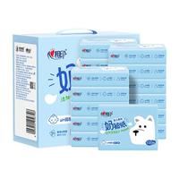 心相印抽纸柔纸巾婴儿奢润奶被乳霜保湿纸宝宝敏感肌适用3层100抽 100抽6包(抽便携装）