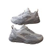 KAPPA卡帕棉鞋男加绒加厚老爹鞋冬季保暖鞋子男百搭户外休闲运动鞋 1131R矿物灰-加绒加厚 35