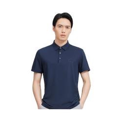 劲霸男装 男士polo纯色时尚休闲百搭夏季短袖polo衫男|FTBG2381 深兰 175/L