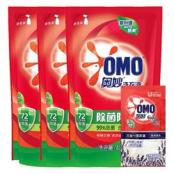奥妙 除菌除螨洗衣液袋装长效抑菌桉树艾草香去污去渍家用补充装 除菌除螨400g*3袋+薰衣草10g
