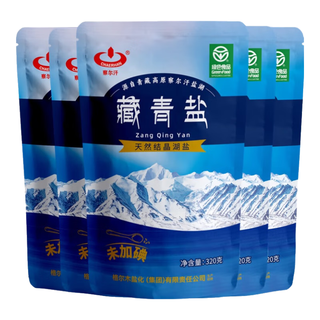 察尔汗藏青盐320g【未加碘】0添加湖盐无抗结剂食用盐 7袋【总重4.48斤】