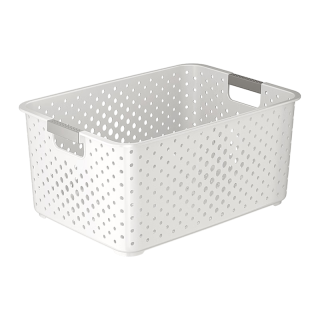 稻草熊 杂物收纳筐  白色大号-三个装