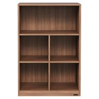 全友家居组合书柜落地客厅书房收纳储物展示柜玄关窄柜子靠墙600620 【木纹色】三层大格书柜A2